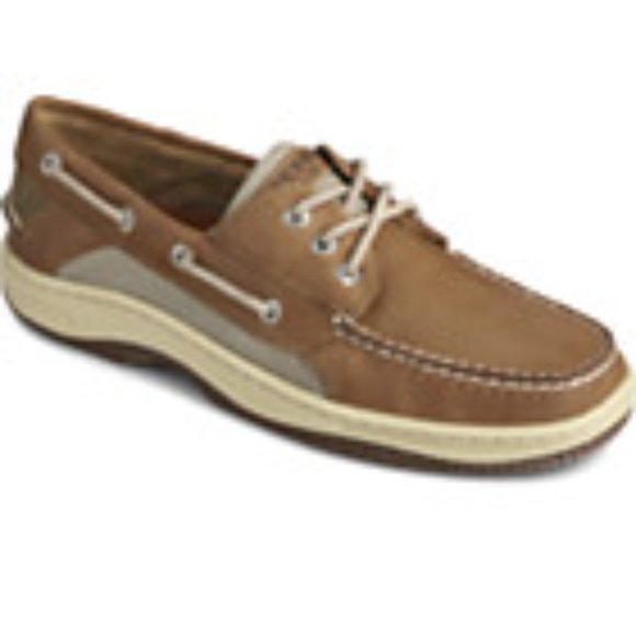Men's Sperry Billfish 3-Eye Boat Shoe, Dark Tan, Size 12W, New in Box - Picture 10 of 11